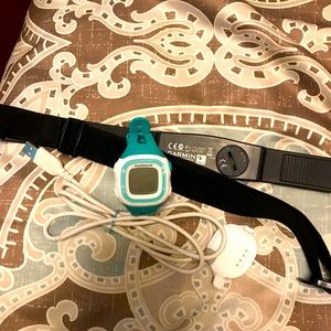 Garmin watch with chest band heart rate monitor